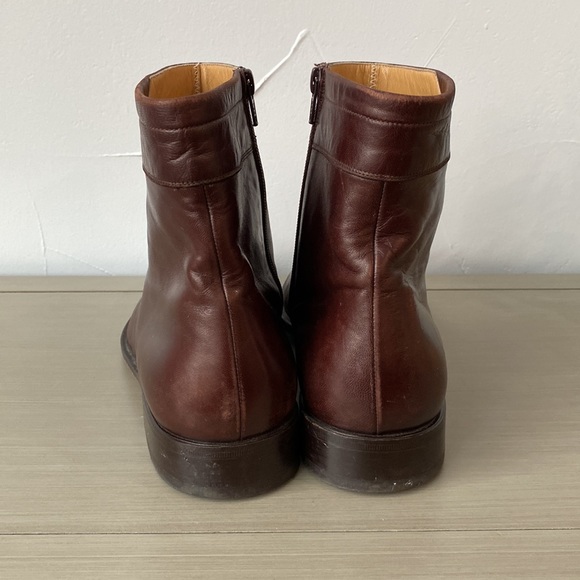 Nordstrom Mens Italian Made Soft Supple Leather Regalo Boots side Zip Size 11 - Picture 10 of 16
